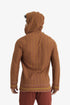 Men’s patterned jacquard hoodie with V neckline