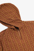 Men’s patterned jacquard hoodie with V neckline