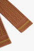 Men’s patterned jacquard hoodie with V neckline