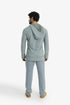 Men’s patterned jacquard hoodie with V neckline
