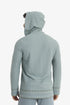 Men’s patterned jacquard hoodie with V neckline