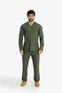 Men’s patterned jacquard hoodie with V neckline