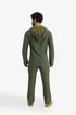 Men’s patterned jacquard hoodie with V neckline