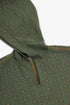 Men’s patterned jacquard hoodie with V neckline