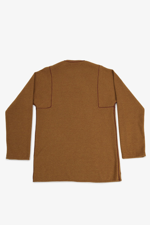 Reversible sweater with slit neckline