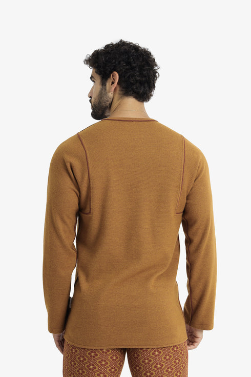 Reversible sweater with slit neckline