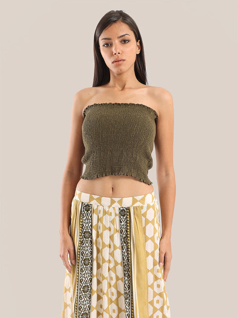 Elastic gauze tube top