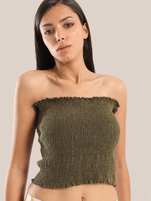 Elastic gauze tube top