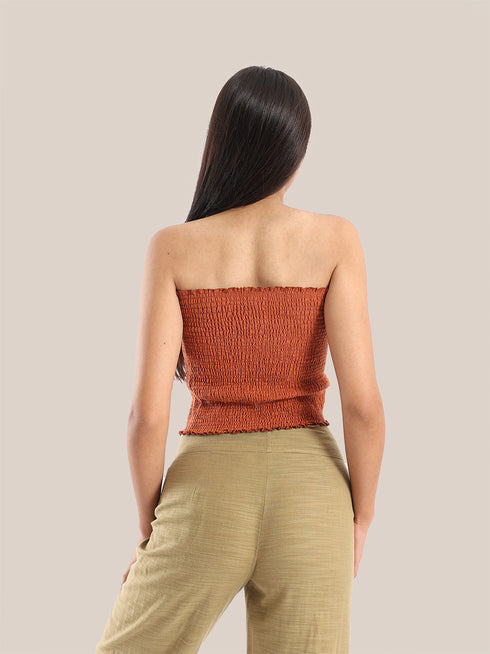 Elastic gauze tube top