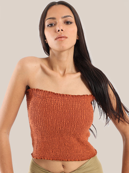 Elastic gauze tube top
