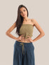 Elastic voile tube top