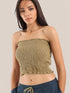 Elastic voile tube top