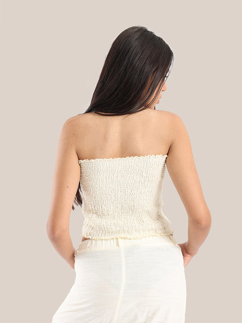 Elastic voile tube top