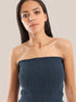 Elastic voile tube top