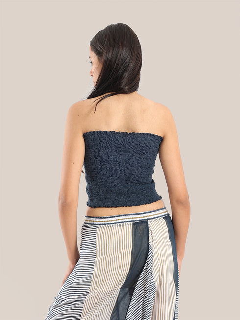 Elastic voile tube top