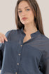 Oversized voile shirt with Long sleeves