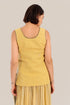 Embroidered round neck sleeveless top