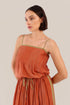 Top in cotton voile with thin adjustable straps