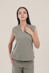 Sleeveless top in faux cashmere cotton blend