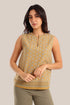 Sleeveless floral printed cotton top