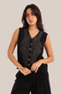 Embroidered milton V-Neckline vest