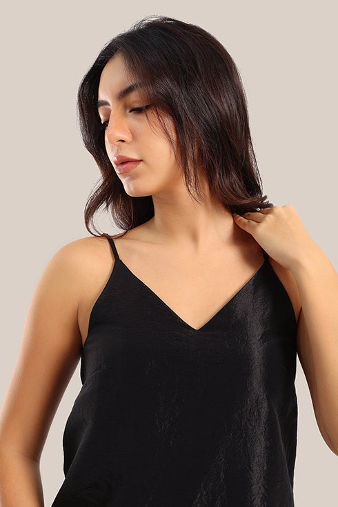 V-Neck adjustable straps tank top