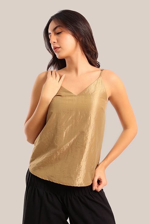 V-Neck adjustable straps tank top