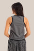 Short sleeveless round neck cotton vest