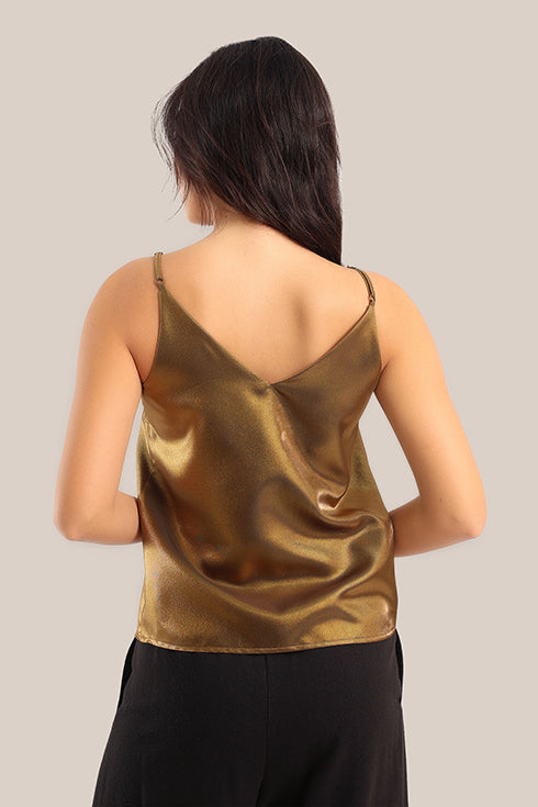 Satin sleeveless top