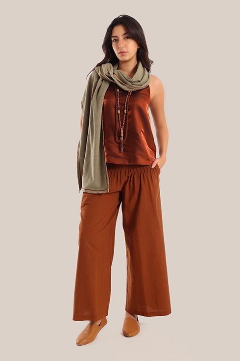 Satin sleeveless top