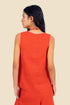Sleeveless top in linen