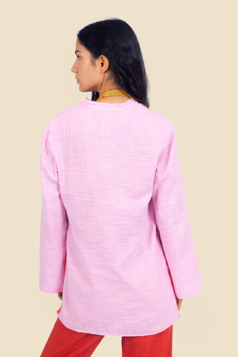 Embroidered long sleeves cotton shirt