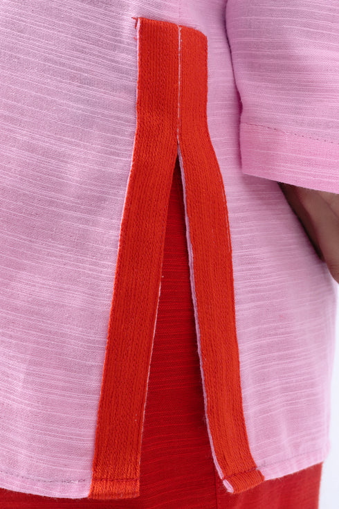 Embroidered long sleeves cotton shirt