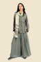 Shirt in voile with button down and round neckline