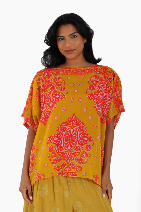 Loose fit short sleeves top