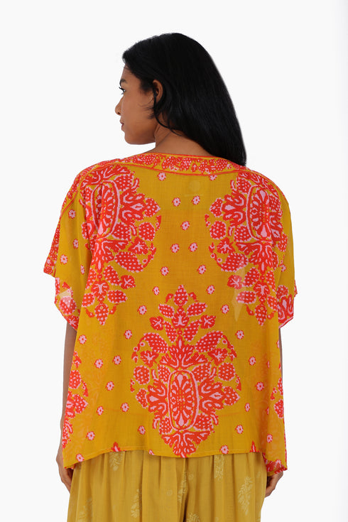 Loose fit short sleeves top