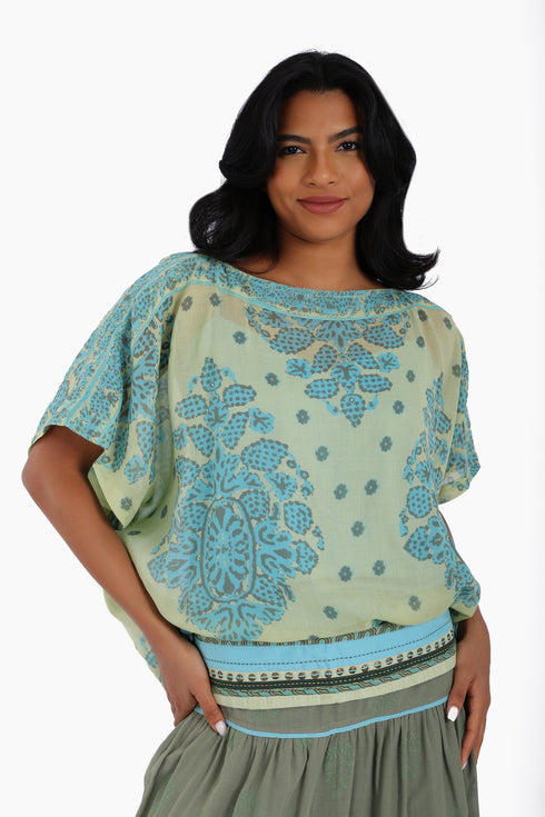 Loose fit short sleeves top