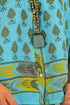 Short Shirt in printed cotton gauze with v-neckline