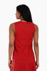 Sleeveless cotton top with round neckline