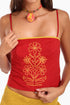 Embroidered Bustier in cotton