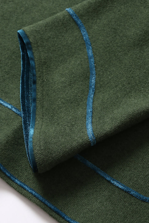 Top in cotton and viscose with round neckline