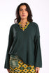 Oversized reversible top with long sleeves