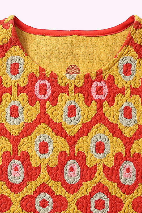 Sleeveless top with tie fastenings