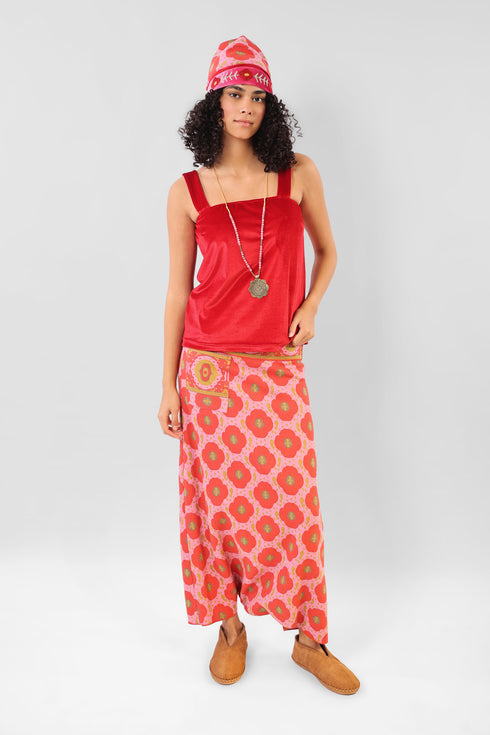 Reversible short top with thick straps