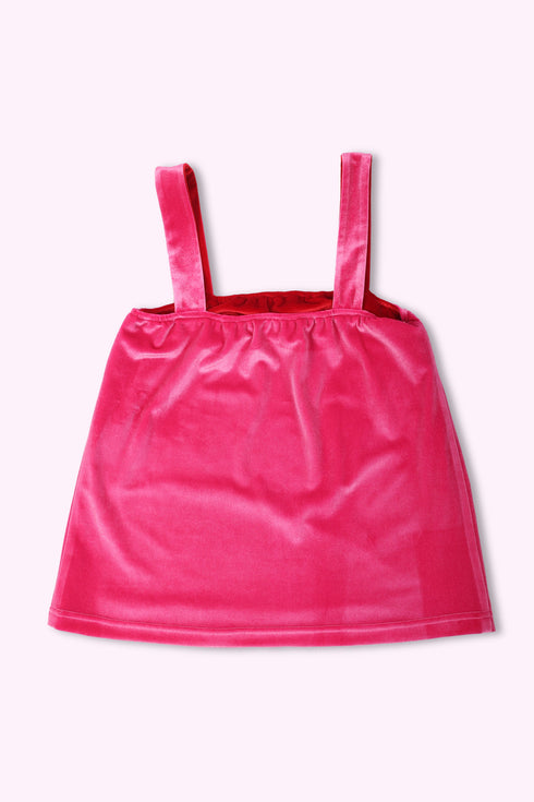 Reversible short top with thick straps