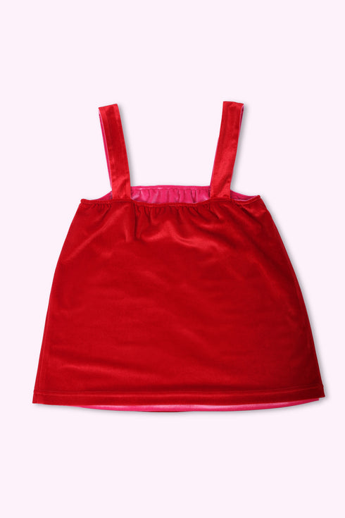 Reversible short top with thick straps