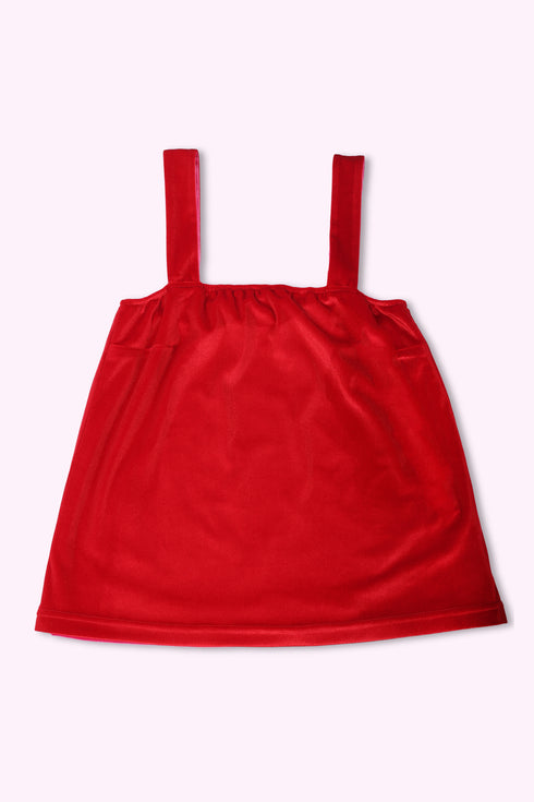 Reversible short top with thick straps