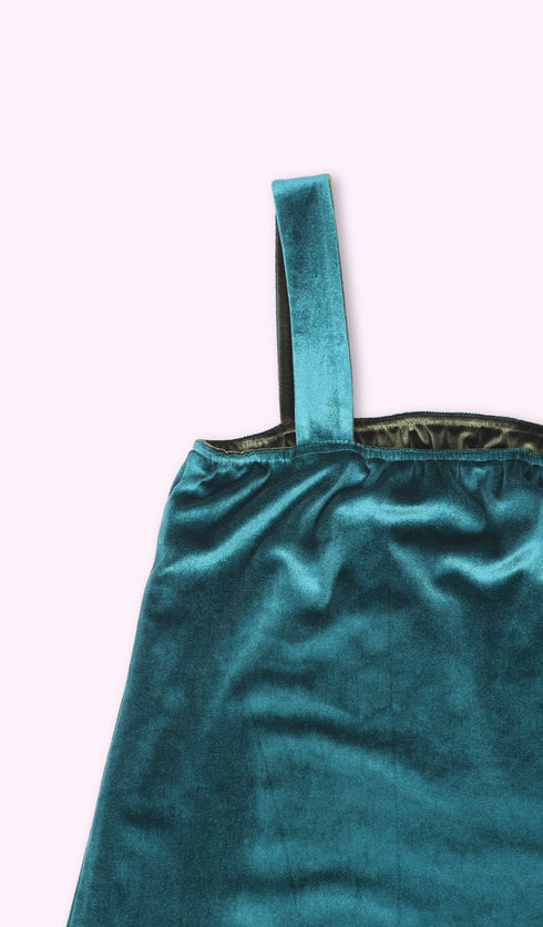 Reversible short top with thick straps