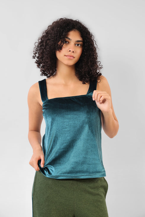 Reversible short top with thick straps