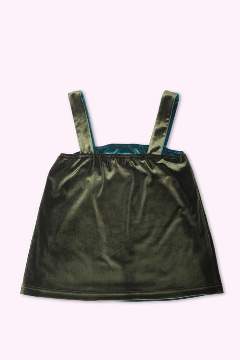 Reversible short top with thick straps